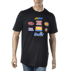ディーゼル DIESEL クルーネックTシャツ 半袖 メンズ ブランド T-JUST-K1 A03825-0GRAI ブラック