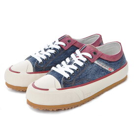 ディーゼル DIESEL レザースニーカー ローカット メンズ S-PRINCIPIA LOW Y02739 P1473 ウォッシュドブルー