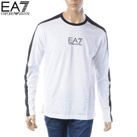 エンポリオアルマーニ EA7 EMPORIO ARMANI Tシャツ メンズ 長袖 ロンT ブランド クルーネック 6RPT16 PJ02Z ホワイト