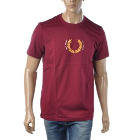 フレッドペリー FRED PERRY クルーネックTシャツ 半袖 メンズ ブランド Laurel Wreath T-Shirt M2665 ボルドー
