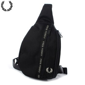 フレッドペリー FRED PERRY ボディバッグ ブランド スリングバッグ L7294 FP TAPED SLING BAG ブラック 2024春夏新作