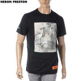 ヘロン プレストン HERON PRESTON クルーネックTシャツ 半袖 メンズ T-SHIRT REG HERON BIRDS HMAA011S20914022 ブラック