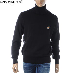 メゾンキツネMAISONKITSUNEタートルネックニットセーターメンズDM00517KT1020ブラック