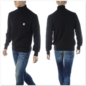 メゾンキツネMAISONKITSUNEタートルネックニットセーターメンズDM00517KT1020ブラック