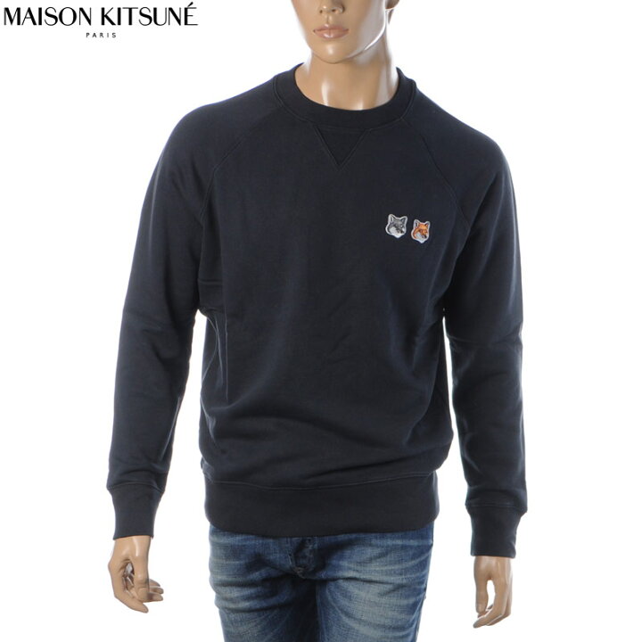 楽天市場 メゾンキツネ Maison Kitsune スウェット メンズ トレーナー ブランド クルーネック Fmkm0002 チャコールグレー Bravas