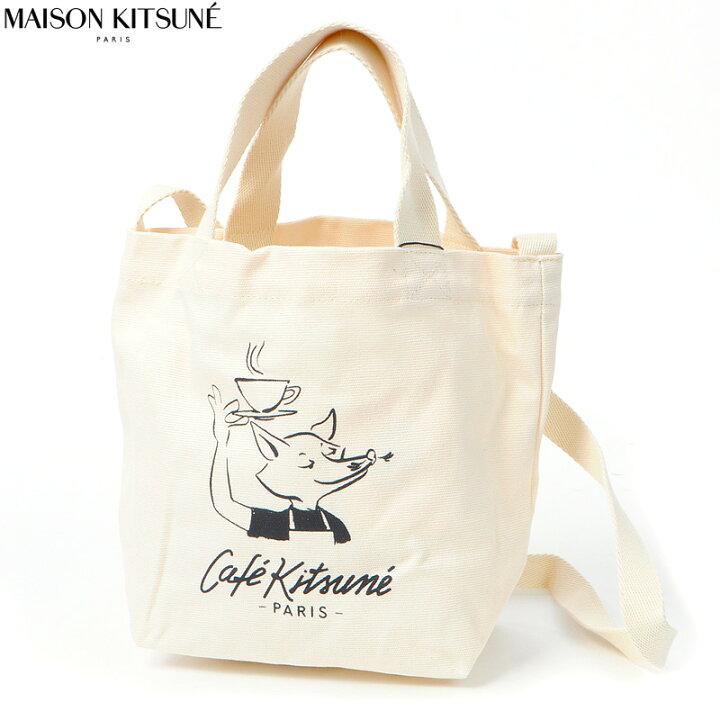 メゾンキツネ ミニトートバッグ MAISON KITSUNE メゾン キツネ メゾン 
