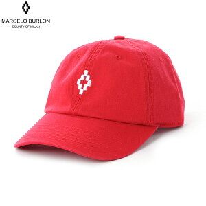 �}���Z���o�[���� MARCELO BURLON �x�[�X�{�[�� �L���b�v �X�q �����Y CROSS CAP CMLB016E19B351102001 ���b�h �� ���S �X�g���[�g �t�@�b�V���� �J�W���A�� �l�C �I�V���� �R�b�g��