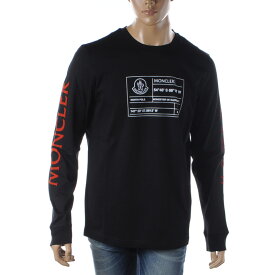 モンクレール MONCLER Tシャツ メンズ ブランド 長袖 ロンT クルーネック 8D00006 89A7G ブラック