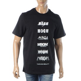 エムエスジーエム MSGM Tシャツ 半袖 クルーネック メンズ 3040MM103 217098 ブラック