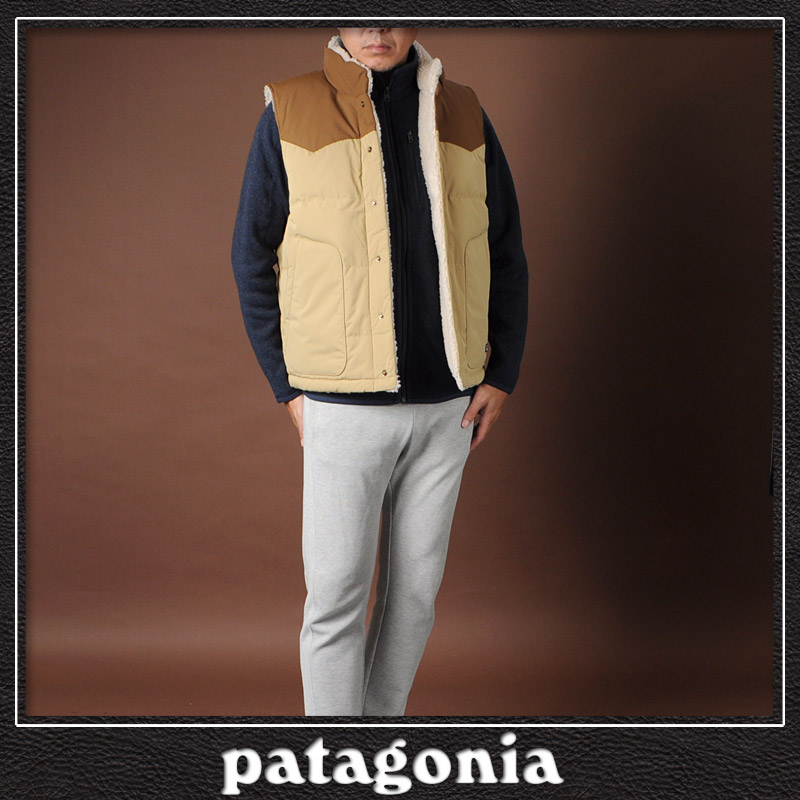 パタゴニア PATAGONIA ダウンベスト メンズ ブランド アウター 27588 MEN’S REVERSIBLE BIVY DOWN VEST  メンズ リバーシブル ビビー ダウン ベスト ベージュ | BRAVAS