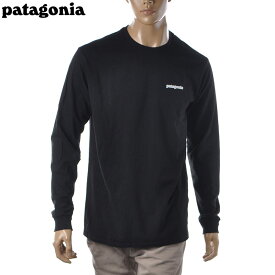 パタゴニア Tシャツ PATAGONIA メンズ 長袖 ブランド ロンT クルーネック 38518 メンズ ロングスリーブ P-6ロゴ レスポンシビリティー ブラック M's L/S P-6 Logo Responsibili-Tee