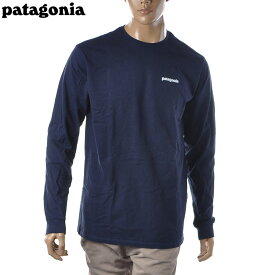 パタゴニア Tシャツ PATAGONIA メンズ 長袖 ブランド ロンT クルーネック 38518 メンズ ロングスリーブ P-6ロゴ レスポンシビリティー ネイビー M's L/S P-6 Logo Responsibili-Tee