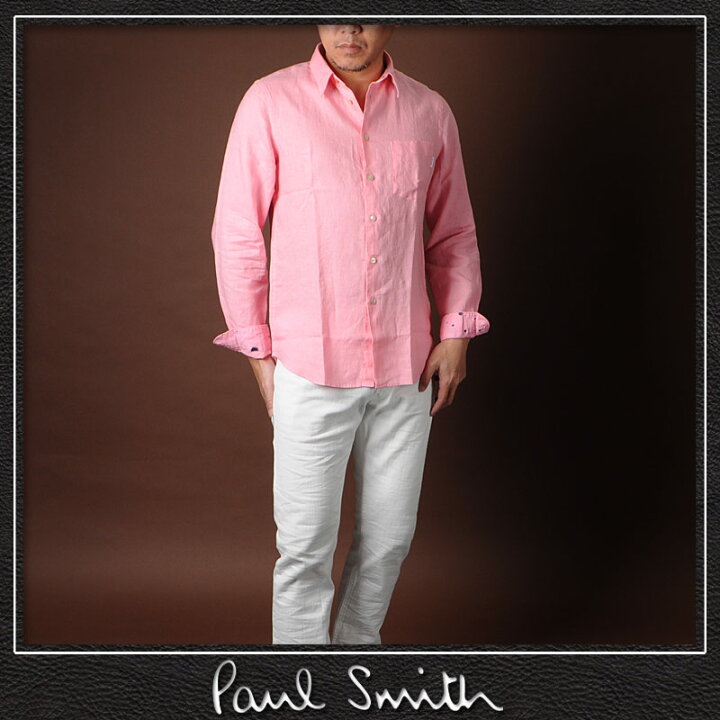 楽天市場 ポールスミス Paul Smith カジュアルシャツ 長袖 メンズ M2r 614p B2 ピンク Bravas