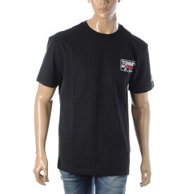 トミージーンズ TOMMY JEANS Tシャツ 半袖 クルーネック メンズ DM0DM10216 ブラック