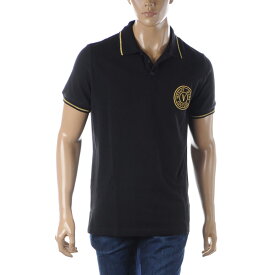 ヴェルサーチ ジーンズ クチュール VERSACE JEANS COUTURE ポロシャツ メンズ ブランド 74GAGT06 CJ01T ブラック