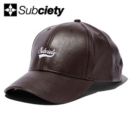 SUBCIETY サブサエティ FAKE LEATHER CAP CAP 帽子 レザー 102-86837