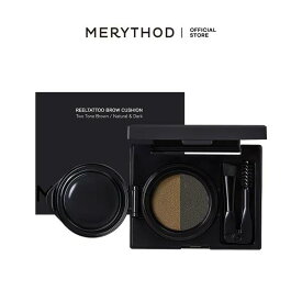 【MERYTHOD公式】 リールタトゥーブロウクッション ツートーンブラウン REELTATTOO BROW CUSHION Two Tone Brown / Natural & Dark カバー ツヤ 光彩 崩れにくい ベースメイク 陶器肌 韓国コスメ