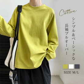 tシャツ レディース 長袖tシャツ カットソー プルオーバー ロンT ロンt 重ね着 カットソー レディース ロングtシャツ オーバーサイズ 長袖 クルーネック 大きいサイズ 体型カバー シンプル ゆったり 春 冬 秋 着回し 定番 白 ホワイト 無地 レイヤード コットン 送料無料