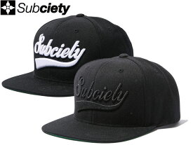 SUBCIETY サブサエティ スナップバック SNAP BACK CAP GLORIOUS メンズ キャップ 帽子 男性用 ファッション 103-86055 BLACK WHITE 黒 白 刺&#32353; 定番 人気 ストリート プレゼント