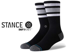 STANCE SOCKS スタンス ソックス A556A20BOS BOYD ST MENS INFIKNIT インフィニット 耐久性 大人 メンズ 男性 男性用 靴下 長い靴下 CREW クルー丈 プレゼント 贈り物 オシャレ 正規品 シンプル BLACK 黒 父の日