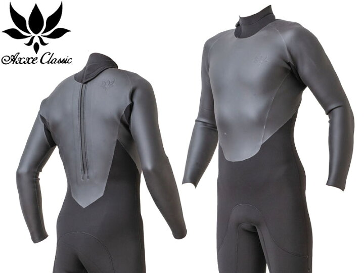 楽天市場 日限定 P2倍 即納 Axxe Classic アックスクラシック メンズ Back Zip Full バックジップ フル フルスーツ 3mm ブラック ラバー ジャージ 数量限定 ウェットスーツ サーフフィン Surf 送料無料 Brayz