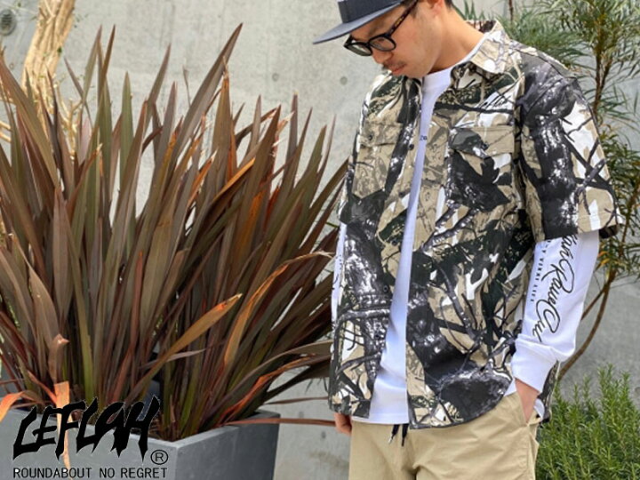 楽天市場】LEFLAH レフラー leaf pattern shirt SSH2022 KHAKI 