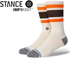 STANCE SOCKS スタンス ソックス A556A20BOS BOYD ST MENS INFIKNIT インフィニット 耐久性 大人 メンズ 男性 男性用 靴下 長い靴下 CREW クルー丈 プレゼント 贈り物 オシャレ 正規品 シンプル OFF WHITE オフ ホワイト 長い メール便 送料無料