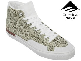 EMERICA エメリカ 靴 シューズ スニーカー ハイカット スケートボードシューズ スケートシューズ スケシュ OMEN HI ANIMAL アニマル 柄 レザー バルカナイズ SKATE スケボー HICUT 6101000117 702 男性 女性 25cm 26.5cm 27cm おしゃれ