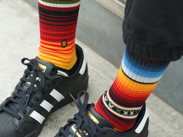 楽天市場 Stance Socks スタンス ソックス A556achs Curren St Crew Mens 耐久性 アシメ 左右非対称 大人 メンズ 男性 子供 靴下 長い靴下 Crew クルー丈 プレゼント 贈り物 オシャレ 正規品 シンプル 派手 送料無料 スケーター オシャレ靴下 Brayz