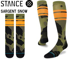 STANCE SOCKS スタンス ソックス A758C22SAR SARGENT SNOW スノーボード スノボ スキー 大人 男性 女性 靴下 長い靴下 OTC 長い プレゼント 贈り物 オシャレ 迷彩 正規品 メリノ ウール スノー 送料無料 フィット