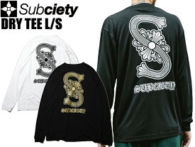 Subciety サブサエティ ロンT 長袖 ロングスリーブ DRY TEE L/S CHROME 117-44086 ドライ スポーツ アウトドア ミックス SPORTS MIX メール便 トップス SBCY ロゴ 筆記 デザイン