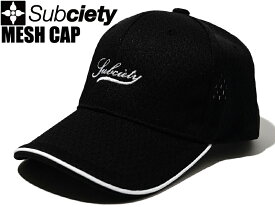 SUBCIETY サブサエティ ハニカムメッシュ MESH CAP メッシュキャップ メッシュ ベルクロ メンズ キャップ 帽子 男性用 ファッション 117-86089 BLACK 黒 白 シンプル 人気 ストリート プレゼント