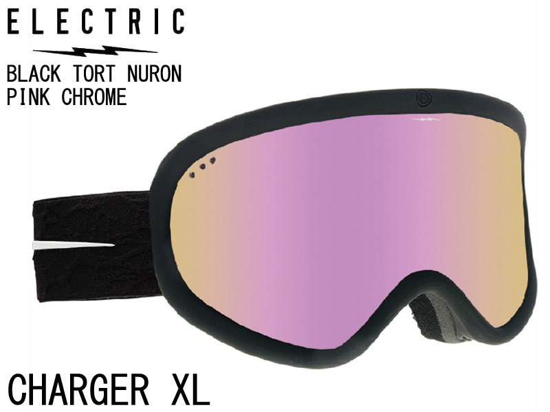 ELECTRIC エレクトリック ゴーグル BLACK TORT NURON EG7323502 PINK CHROME PICH JP ブラック  スノーゴーグル スノーボード スノボー Charger XL チャージャー エックス エル Thermoformed Lens ASIAN FIT  