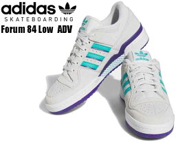 adidas SKATEBOARDING アディダス スケートボード スケートボーディング ホワイト ムラサキ HP9093 派手 Forum 84 Low ADV フォーラム ロー スニーカー 靴 スケシュー スケボー 26cm 27cm