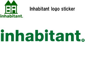 inhabitant インハビタント ステッカー logo sticker ロゴ シール デカール カッティング スノーボード スノボー スケートボード スケボー 耐水 車 バイク カスタム グリーン 緑 メール便