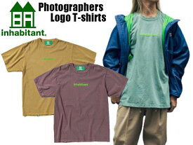 inhabitant インハビタント Tシャツ Photographers Logo T-shirts ロゴ ティーシャツ 半袖 カットソー ファッション シャツ スケボー スノボー スケートボード スノーボード シンプル メンズ レディース イエロー グリーン パープル ism23ls11
