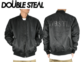 DOUBLE STEAL BLACK ダブルスティール ブラック 5LOGO MA-1 776-42221 エムエーワン ワークジャケット アウター トップス メンズ ファッション ストリート系 OLLIE SAMURAI オーリー サムライ ミリタリー フライト