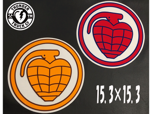 THUNDER サンダー ステッカー STICKER シール スケボー スケートボード メール便対応 青 赤 オレンジ 茶 BLUE RED ORANGE BROWN