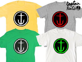 CAPTAIN FIN キャプテンフィン Tシャツ TEE CIRCLE ANCHOR TEE サーフィン サーフ SURF SKATE ブラック ホワイト メール便対応商品