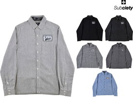 Subciety サブサエティ 長袖シャツ ボタンシャツ ワークシャツ エンブレムシャツ SBF5401 SZF115 SBZ115 EMBLEM SHIRT L/S ストリートファッション OLLIE SAMURAI オーリー サムライ