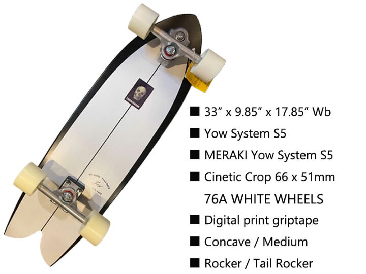 楽天市場】YOW ヤウ SURF SKATE サーフ スケート C-Hawk 33 