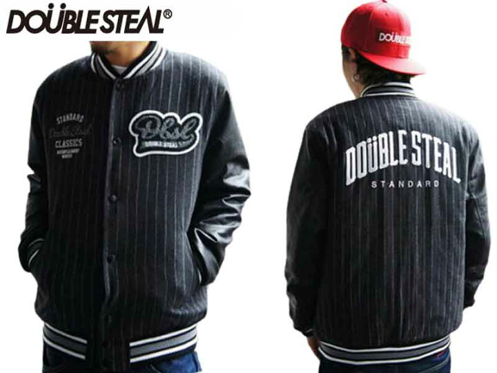 楽天市場】DOUBLE STEAL ダブルスティール Varsity Jacket メルトン 