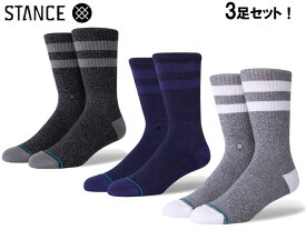 STANCE SOCKS スタンス ソックス A556C20JPK THE JOVEN 3 PACK MEN MENS 3足パック 3足セット メンズ 男性 男性用 靴下 長い靴下 CREW クルー丈 プレゼント 贈り物 オシャレ 正規品 シンプル セット パック お得 グレー 父の日