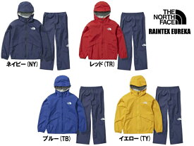 THE NORTHFACE ザ・ノース・フェイス RAINTEX EUREKA レインテックス ユリイカ ジャケット パンツ セット アウター ジャンパー ジャンバー 雨具 レインウェア 防水 撥水 アウトドア ロゴ NPJ12112 KIDS キッズ 子供 カッパ 140 150