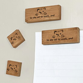 マグネット 磁石 画鋲 ピン 木製 犬猫シリーズ ブラウン かわいい おしゃれ BREAブレア