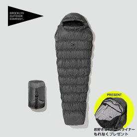【予約特典★寝袋ライナー進呈】【一年保証】★予約受付中★日本初上陸 NY発 BOC ( BROOKLYN OUTDOOR COMPANY ) ブルックリン The Catskills Peak+ Sleeping Bag 800FP 300g～900g ダウンスリーピングバッグ 寝袋 マミー型