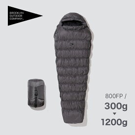 【一年保証】★予約受付中★日本初上陸 NY発 BOC ( BROOKLYN OUTDOOR COMPANY ) ブルックリン The Catskills Peak+ Sleeping Bag 800FP 300g～1200g ダックダウンスリーピングバッグ 寝袋 マミー型