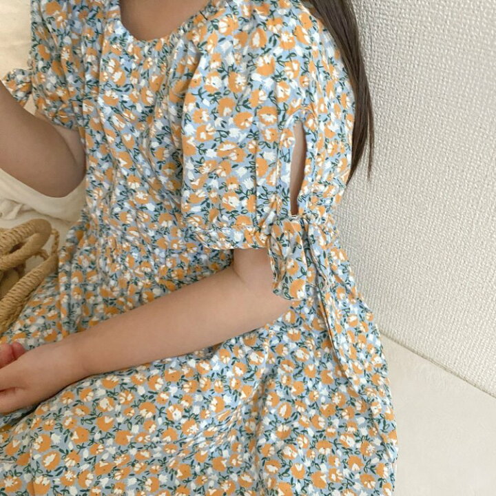 3柄袖リボンワンピース ▽▽ 女の子 apreslescours アプレレクール 子供服 キッズ ベビー ワンピース 半袖 通学 夏 夏物 エフオー FO △△ v217103 Store アプレレクール スカート 70 ジャンパースカート リボン 女の子
