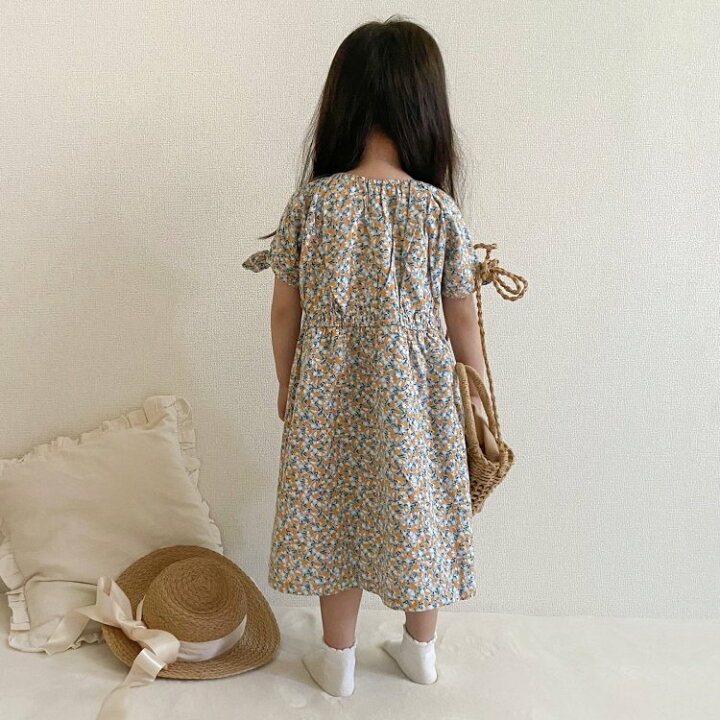 3柄袖リボンワンピース ▽▽ 女の子 apreslescours アプレレクール 子供服 キッズ ベビー ワンピース 半袖 通学 夏 夏物 エフオー FO △△ v217103 Store アプレレクール スカート 70 ジャンパースカート リボン 女の子