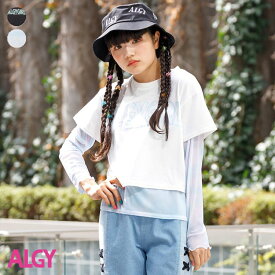 【CP】【SALE_20%OFF_新規】シアーロンT＆Tセット ▽▽ 女の子 ALGY アルジー 子供服 ブランド キッズ ベビー 半袖Tシャツ 長袖Tシャツ ロンT おしゃれ かわいい 夏服 夏 夏物 エフオー FO △△ g216914［返品不可］